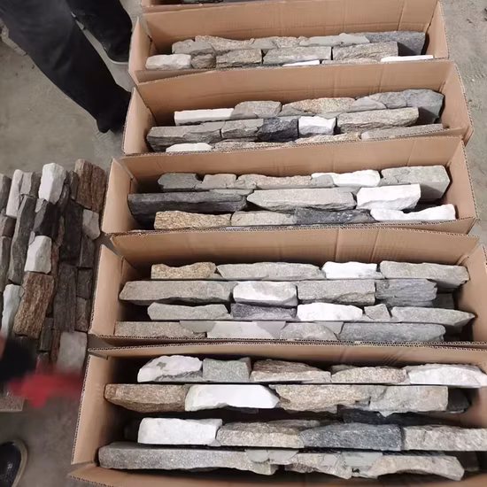 Rostiger Quarz-Natur-Kulturstein für Heimdekoration, gestapelte Schiefer-Wandverkleidung in Z-Form für Wandpaneele