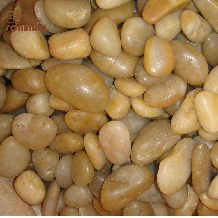 Yellow Color Polished Loose Stone Pebble