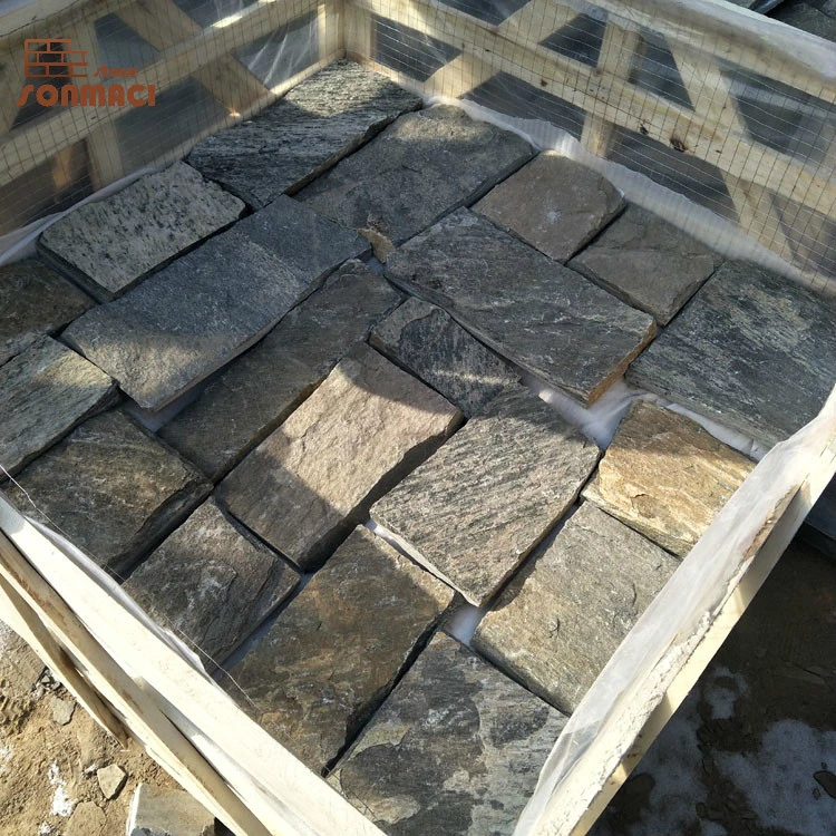 Gray Quartz Stacked Exterior Facade Stone