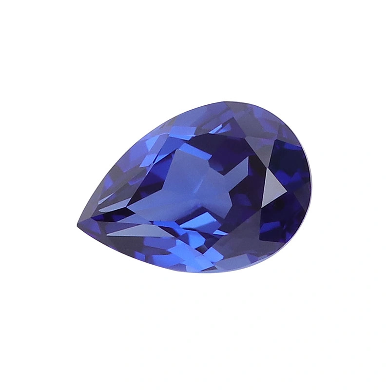 Hot Sale Pear Cut Lab Grown Gemstone Blue Sapphire High Quality Synthetic Sapphire Loose Stone for Making Jewelry