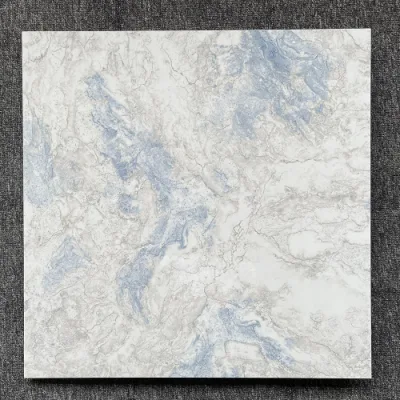 Gute Qualität 800X800 Foshan Modern Luxury White Blue Adern Marmor Porzellan glasierte Bodenfliesen